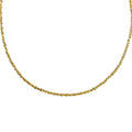 Italian 14K Yellow Gold Over Sterling Silver Diamond Cut Rock Necklace 24 Inches 9.40 Grams - Sticky add to cart bar