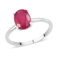 Niassa Ruby Solitaire Ring in Platinum Over Sterling Silver (Size 10.0) 1.90 ctw - Sticky add to cart bar