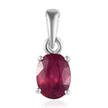 Niassa Ruby (FF) Solitaire Pendant in Platinum Over Sterling Silver 1.85 ctw - Sticky add to cart bar
