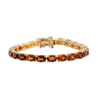 Santa Ana Madeira Citrine Tennis Bracelet in Vermeil Yellow Gold Over Sterling Silver (6.50 In) 10.35 Grams 15.85 ctw