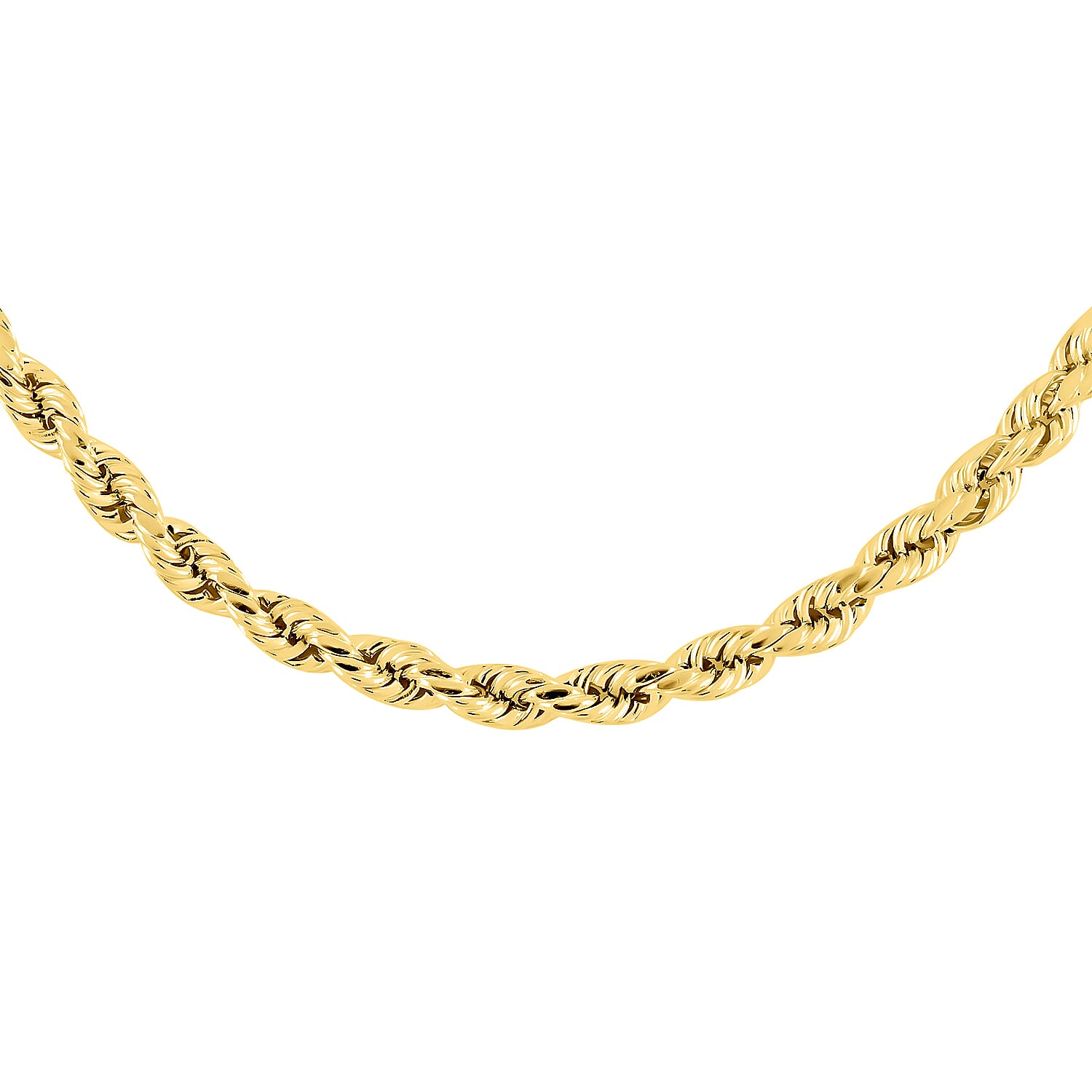 14K Yellow Gold 3mm Rope Necklace 22 Inches 6.20 Grams