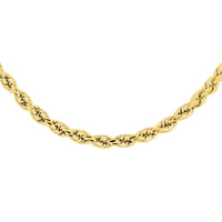 14K Yellow Gold 3mm Rope Necklace 22 Inches 6.20 Grams