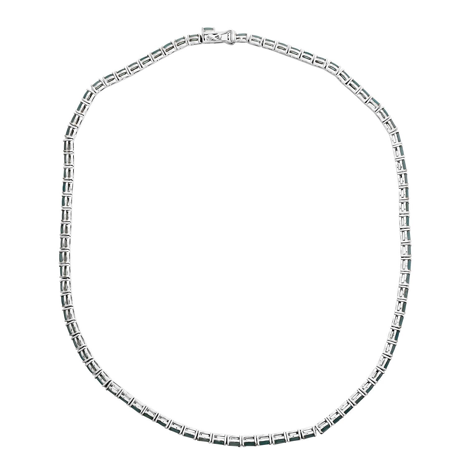 Grandidierite 18.65 ctw Necklace 18 Inches in Platinum Over Sterling Silver