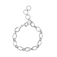 TLV Artisan Crafted Platinum Over Sterling Silver Link Bracelet (7.25-8.00In) (5.80 g)