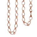 Artisan Crafted 14K Rose Gold Over Sterling Silver Link Necklace 24 Inches 13.90 Grams - Sticky add to cart bar