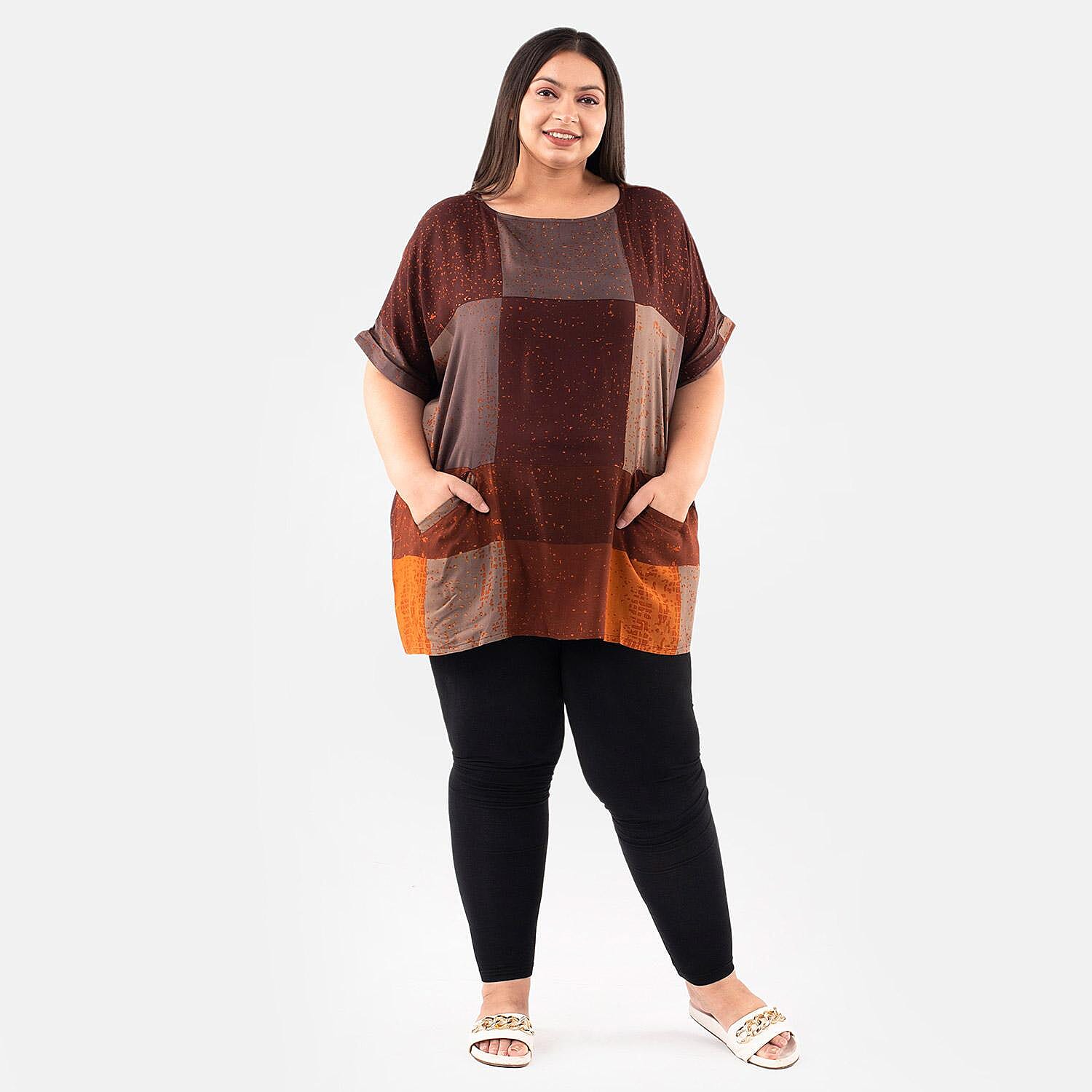 TAMSY Brown Tunic - One Size Missy