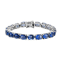 Color Change Fluorite Tennis Bracelet in Platinum Over Sterling Silver (6.50 In) 12.40 Grams 28.35 ctw