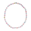 Mangoro Aquamarine 322.50 ctw, Marropino Morganite, Heliodor Beaded Necklace 20 Inches in Rhodium Over Sterling Silver - Sticky add to cart bar