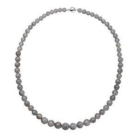 Pietersite 8-17mm Beaded Necklace 20 Inches in Rhodium Over Sterling Silver 383.00 ctw