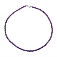 African Amethyst 100.00 ctw Necklace in Sterling Silver 18 Inches