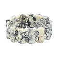 SUNRISE DEAL Lab Created White Turquoise Section Stretch Bracelet 255.00 ctw - Sticky add to cart bar