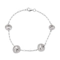 Marvelous Meteorite Paper Clip Chain Station Bracelet in Rhodium Over Sterling Silver (8.00 In) 60.00 ctw - Sticky add to cart bar