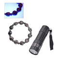 Natural Yooperlite Bead Bracelet For Women With Free UV Flash Light Heart Stretch Bracelet, Beaded Jewelry Gifts 107.50 ctw - Sticky add to cart bar