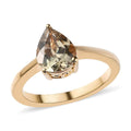 AAA Turkizite Solitaire Ring in Vermeil Yellow Gold Over Sterling Silver (Size 10.0) 1.75 ctw - Sticky add to cart bar