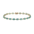Luxoro 10K Yellow Gold Premium Grandidierite Link Bracelet (7.25 In) 9.75 ctw - Sticky add to cart bar