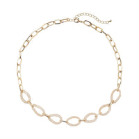 Austrian Crystal 15.00 ctw Necklace in Silvertone 20-22 Inches