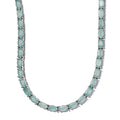 Premium Grandidierite Tennis Necklace 18 Inches in Platinum Over Sterling Silver 20.35 Grams 19.00 ctw - Sticky add to cart bar