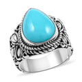 BALI LEGACY AMERICAN Natural Sleeping Beauty Turquoise Ring in Sterling Silver (Size 10.0) 12 Grams 4.00 ctw - Sticky add to cart bar