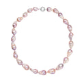 Multi Color Freshwater Pearl Necklace, Fancy Shape Pearl Necklace, 20 Inch Necklace, Rhodium Over Sterling Silver Necklace - Sticky add to cart bar