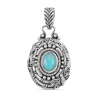 Bali Legacy Premium Ethiopian Welo Opal Pendant in Sterling Silver 1.25 ctw