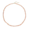 Peach Freshwater Pearl 6-8mm Necklace (18-20 Inches) in Goldtone - Sticky add to cart bar