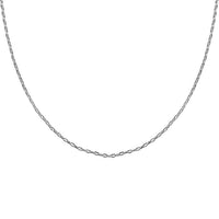 Sterling Silver 1.34mm Micro Paper Clip Chain Necklace (24 Inches) with Bolo Extender (2.75 g)