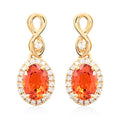 Certified & Appraised  Iliana 18K Yellow Gold AAA Songea Sapphire and G-H SI Diamond Earrings 2.53 Grams 2.25 ctw - Sticky add to cart bar