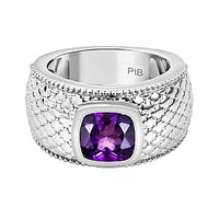 African Amethyst 1.98 ctw Ring in Goldtone (Size 6.5)