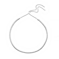 Flat Box Link Chain Necklace 18-29 Inches with Adjustable Ball in Stainless Steel 34.40 Grams