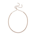 Curb Chain Lariat Necklace 18 Inches in ION Plated RG Stainless Steel - Sticky add to cart bar