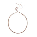 Fancy Mesh Chain Necklace with Adjustable Ball 18-29 Inches in ION Plated RG Stainless Steel - Sticky add to cart bar