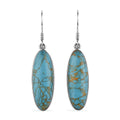 Artisan Crafted Mojave Blue Turquoise Earrings in Sterling Silver 26.50 ctw - Sticky add to cart bar