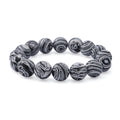 Multi Color Malachite 12mm Beaded Stretch Bracelet 150.00 ctw - Sticky add to cart bar