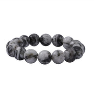 150.00 ctw White Black Quartz Beaded Stretch Bracelet