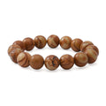 HONGKONG CLOSEOUT DEAL Wood Grain Jasper 12 mm Beaded Stretch Bracelet 150.00 ctw - Sticky add to cart bar