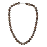 Red Jasper Mesh Work Beaded Necklace 18 Inches in Sterling Silver 250.00 ctw