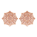 Pink Diamond Earrings, Natural Pink Diamond Earrings, Uncut Diamond Earrings, Sterling Silver Earrings, Latch Back Earrings, Floral Earrings 0.50 ctw - Sticky add to cart bar