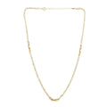 Maestro Gold Collection Italian 14K Yellow Gold 4.7mm Paper Clip Station Necklace 18-20 Inches 2.1 Grams - Sticky add to cart bar
