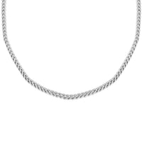 3.3mm Franco Box Necklace (24 Inches) in Stainless Steel , Tarnish-Free, Waterproof, Sweat Proof Jewelry