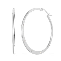 Austrian Crystal Hoop Earrings in Stainless Steel , Tarnish-Free, Waterproof, Sweat Proof Jewelry