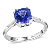 Certified & Appraised ILIANA 18K White Gold AAA Tanzanite Solitaire Ring (Size 10.0) 3 Grams 1.90 ctw
