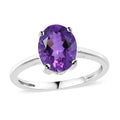 Mashamba Amethyst Solitaire Ring in Sterling Silver (Size 10.0) 1.70 ctw - Sticky add to cart bar