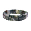 Indian Agate Block Stretch Bracelet 184.50 ctw - Sticky add to cart bar