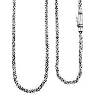 Bali Legacy Sterling Silver 4mm Borobudur Necklace 24 Inches 56.60 Grams