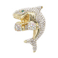 Multi Color Austrian Crystal, Green Glass and Enamel Owl Brooch in Goldtone - Sticky add to cart bar