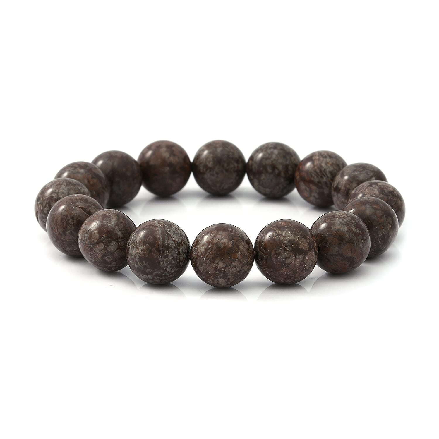 Black White Agate 12mm Beaded Stretch Bracelet 150.00