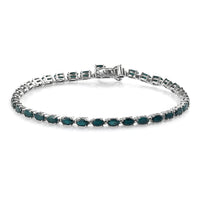 6.00 ctw Teal Grandidierite Tennis Bracelet in Platinum Over Sterling Silver (6.50 In)