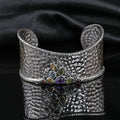 Bali Legacy Multi Gemstone Dragonfly Cuff Bracelet in Sterling Silver (Size 7.50) 4.50 ctw - Sticky add to cart bar
