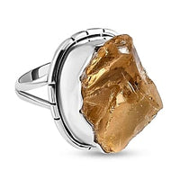 Brazilian Citrine 15.34 ctw Ring in Sterling Silver (Size 6.5)