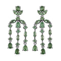 Merelani Mint Garnet Chandelier Earrings in Platinum Over Sterling Silver 2.90 ctw - Sticky add to cart bar
